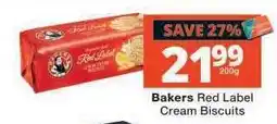 Checkers BAKERS RED LABEL CREAM BISCUITS offer