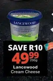 Checkers Lancewood Cream Cheese offer