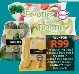 Checkers Avocados, Bananas & Frooties offer