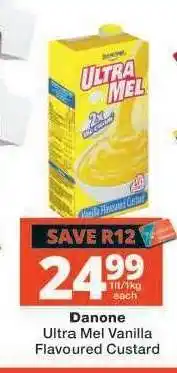 Checkers Danone Ultra Mel Vanilla Flavoured Custard offer