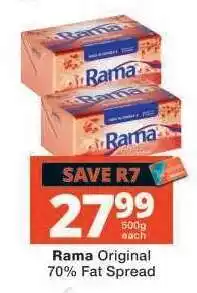 Checkers RAMA ORIGINAL 70% FAT SPREAD offer