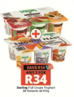 Checkers Darling Full Cream Yoghurt offer