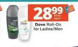 Checkers Dove Roll-On for Ladies/Men offer
