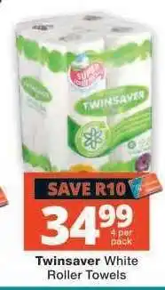 Checkers Twinsaver White Roller Towels offer