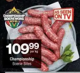 Checkers CHAMPIONSHIP BOERIE BITES offer