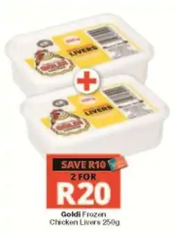 Checkers GOLDI FROZEN CHICKEN LIVERS 250g offer