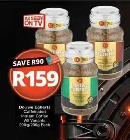 Checkers Douwe Egberts Caffeinated Instant Coffee offer