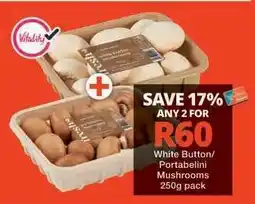 Checkers White Button/Portabelini Mushrooms offer