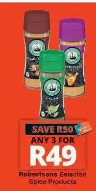 Checkers Robertsons Selected Spice Products offer