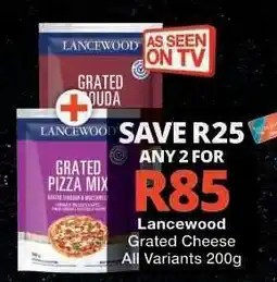 Checkers Lancewood Grated Cheese offer