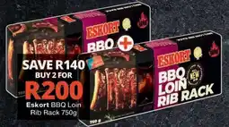 Checkers Eskort BBQ Loin Rib Rack 750g offer