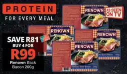 Checkers Renown Back Bacon 200g offer