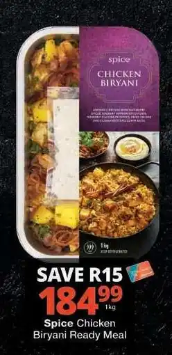 Checkers Spice Chicken Biryani Ready Meal offer