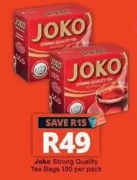Checkers Joko Strong Quality Tea Bags offer