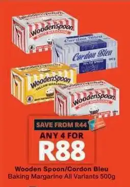 Checkers Wooden Spoon/Cordon Bleu Baking Margarine offer