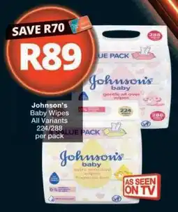 Checkers Johnson's Baby Wipes offer
