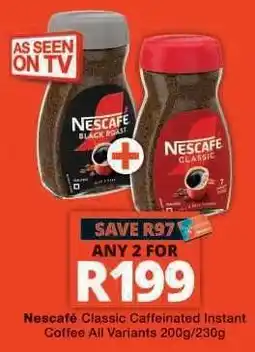 Checkers Nescafé Classic Caffeinated Instant Coffee offer