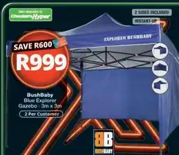 Checkers BushBaby Blue Explorer Gazebo offer