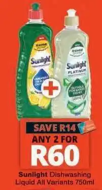 Checkers Sunlight Dishwashing Liquid offer