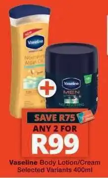 Checkers Vaseline Body Lotion/Cream offer