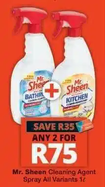 Checkers Mr. Sheen Cleaning Agent Spray offer