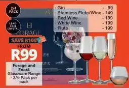 Checkers Forage and Feast Glassware Range offer