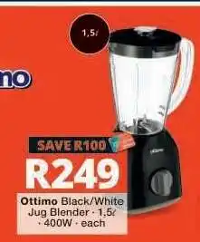 Checkers Ottimo Black/White Jug Blender offer