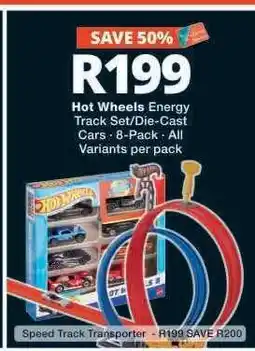 Checkers Hot Wheels Energy Track Set/Die-Cast Cars offer