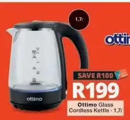Checkers Ottimo Glass Cordless Kettle offer