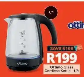 Ottimo Glass Cordless Kettle