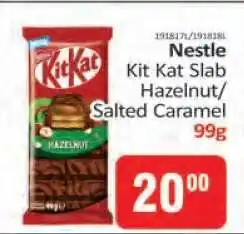 KitKat Cash and Carry Nestle Kit Kat Slab Hazelnut/Salted Caramel 99g offer