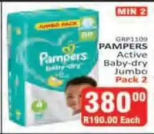 KitKat Cash and Carry PAMPERS Active Baby-dry Jumbo Pack 2 offer