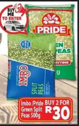 Supa Store Imbo/Pride Green Split Peas 500g offer