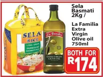 Sela Basmati 2Kg / La Familia Extra Virgin Olive oil 750ml