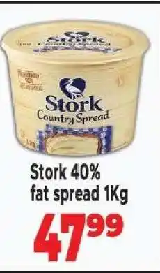 Supa Store Stork 40% fat spread 1Kg offer