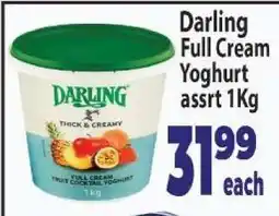 Supa Store Darling Full Cream Yoghurt assrt 1Kg offer