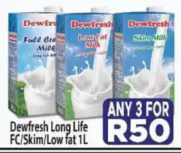 Supa Store Dewfresh Long Life FC/Skim/Low fat 1L offer