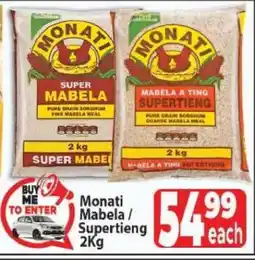 Supa Store Monati Mabela/Supertieng 2Kg offer