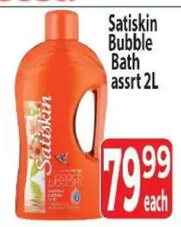 Supa Store Satiskin Bubble Bath offer