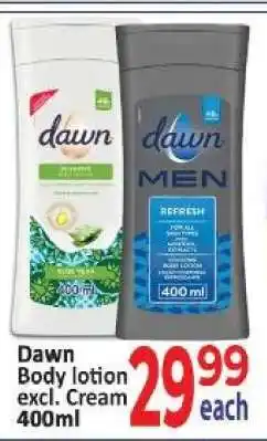 Supa Store Dawn Body lotion excl. Cream offer