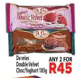 Supa Store De vries Double Velvet Choc/Yoghurt 185g offer