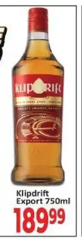 Supa Store Klipdrift Export 750ml offer