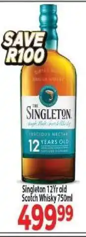 Supa Store Singleton 12Yr old Scotch Whisky 750ml offer