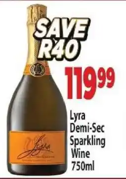 Supa Store Lyra Demi-Sec Sparkling Wine 750ml offer