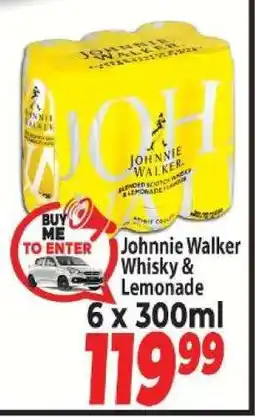 Supa Store Johnnie Walker Whisky & Lemonade offer