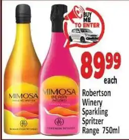 Supa Store Robertson Winery Sparkling Spritzer Range 750ml offer