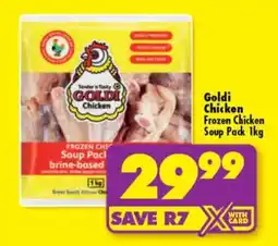 Shoprite Goldi Chicken Frozen Chicken Soup Pack 1kg offer
