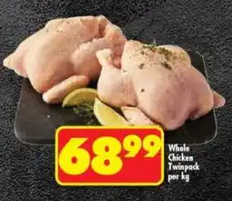 Shoprite Whole Chicken Twinpack per kg offer