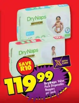 Shoprite DryNaps Value Pack Disposable Nappies offer