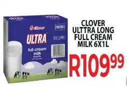 Supa Store Clover Ultra Long Full Cream Milk 6x1L offer